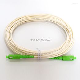 Fibre Optic Equipment White Singlemode Simplex 3.0mm 10 Metres SC/APC Jumper Cable Patch Cord