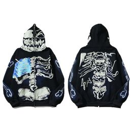 SSS Mens Hoodies Halloween Hip Hop Retro skeleton Men Streetwear Letter Hoodie Man Womens Hooded Skateboards Hoody High Street Pullover Sweatshirt Clothes 10TT