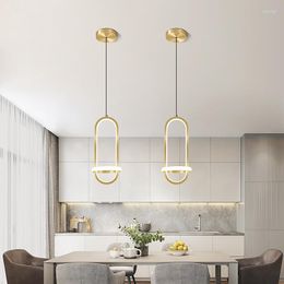 Pendant Lamps Europe Gold Metal LED Luxury Light Lighting For Restaurant Dining Living Room Bedroom Hallway Ceiling Decoration