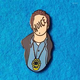 Brooches Cartoon Brooklyn 99 Noice Jake Enamel Brooch Pin Backpack Hat Bag Collar Lapel Pins Badges Fashion Jewelry Accessories