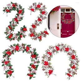 Decorative Flowers Artificial Wedding Decor Thanksgiving Day Christmas Door Decoration Plants Faux Fruits Berry Vine Garland