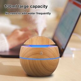 Humidifier Electric Air Aroma Diffuser Wood Ultrasonic 130ML Air Essential Oil Aromatherapy Cool Mist Maker For Home