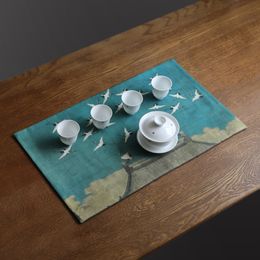 Teaware Sets Table Mat Placemat Mug Pads Cloth Towel Cup Holder Kitchen Accessories Decoration Napkin Coaster 220930