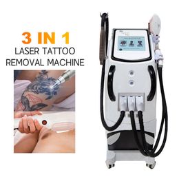 3 In 1 Laser Rf Skin Rejuvenation Opt Permanent Hair Removal Pico Picosecond Switched Nd Yag Tattoo Freckle Removal System Beauty Machine