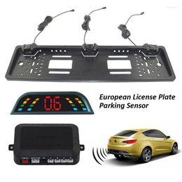 Car Rear View Cameras Cameras& Parking Sensors Sensor Kit Auto Reversing Radar European Licence Plate Camera Front Back With Digital LCD