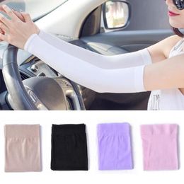 Knee Pads 1 Pair Unisex Long-Sleeved Solid Color Arm Sleeves Women Summer Sun Uv Protection Sleeve Men Outdoor Driving Cover