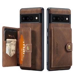 Shockproof Vintage PU Leather Card Holder Wallet Cases For Google Pixel 7 Pro 6 5A 5G Cards Bag Pockets Cover