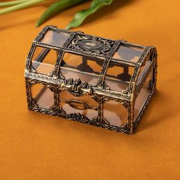 Vintage lastic Transparent Pirate Treasure Box Party Supplies Crystal Gem Jewelry Storage Organizer Chest Boxs Treasure For Jewelrys