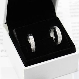 Hoop Earrings Arrival 925 Sterling Silver Circle Shine For Women Fashion Round Shape Jewelry Accessories Engagement Gift