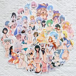 50pcs Anime Sexy Girl Laptop Stickers for Adult Waterproof Decals Sticker for Water Bottle Skateboard Motorcycle Car Bike Luggage Trolley Case Decoration