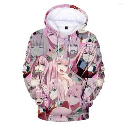 Men's Hoodies Novelty DARLING In The FRANXX 3D Men Hoodie Pullover Sweatshirt Men/Women Pullovers ZERO TWO Boy/girl Sweat