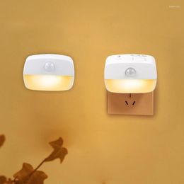 Night Lights AmmToo Mini LED Motion Sensor Light Plug In/ Batteries Powered Wireless Lamp With For Wall Decor Closet