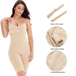 Women's Shapers Women's Bulifter Full Body Shaper Wear Backless Spaghetti Strap Bodysuit Shapewear Women Girdles For Fat Tummy Slimming