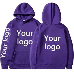 Men's Hoodies Custom DIY Text Logo Image Print Clothing Customised Sport Casual Fashion Birthday Gift Sweatshirt Harajuku Size XS-4XL