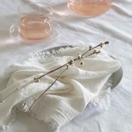 Table Napkin White cotton napkins 10pcs cheesecloth halloween napkins medium size 43x43cm 220930