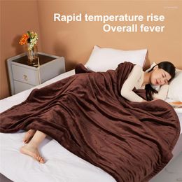 Blankets EU US Flannel Electric Blanket Cover Heated Body Warmer Shawl Mattress 3 Temperature Settings 4 Auto-Off Timers
