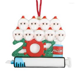 Christmas Decorations Family DIY Name Doll Mask Santa Claus Hanging Pendant Ornament Decoration