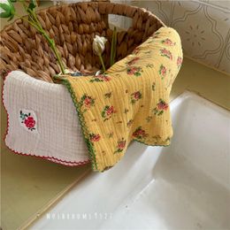 Table Napkin Mushrooms 9527 French Vintage Scraps Fabric Baking Food Po Kitchen Double Gauze Napkins Towels Home Decoration 220930