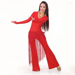 Stage Wear Adult Belly Dance Costume Set Professional Top Pants Hip Scarf Practice Clothes Lady Practice/Performance