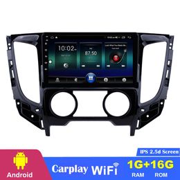 Android Car dvd Radio Player 9 inch HD Touchscreen GPS Navigation System for Mitsubishi TRITON2015 MT Manual air conditioner