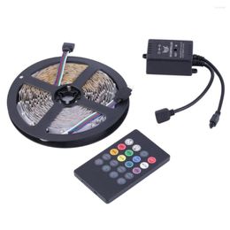 Strings Flexible 3528 RGB 300LEDs Colour Changing Full Kit Strip Light Ribbon IR Remote Controller DC Power Adapter