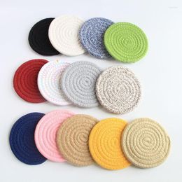 Table Mats Woven Anti-Scalding Cotton Thread Insulation Placemat Bowl Mat Nordic Pot Pad Rope