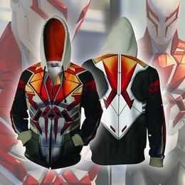 STREET ZIP JACKET Animation Cosplay Men Hoodie Autumn Winter Thick Printed Sweater Popular Marvel Street Sweatshirts