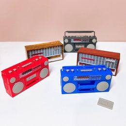 Dollhouse Miniature Radio Model Recorder Player Toy Doll Furniture Decor Dolls House Retro Recorders Players 1141