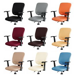 Chair Covers Office Cover Waterproof PU Leather Split Computer Case Dirt Resistant El Use Soild Color Four Seasons Seat