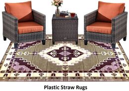 Carpet 6x9 Indoor Outdoor Plastic Straw Patio rug RV Camping Rug Mat Picnic Garden Reversible 220930