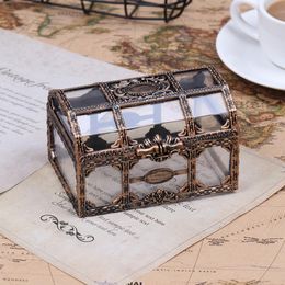 Party Supplies Pirate Treasure Chest Decorative Chests Keepsake Jewelry Box Plastic Toy Treasure Boxes Vintage Partys Decor gifts