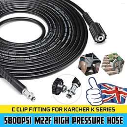 Lance 5 Metres High Pressure Washer Hose Pipe Cord Water Cleaning Extension M22 Quick Connect Adapter