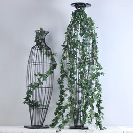 Decorative Flowers 2pc Artificial Plant Green Vine 1.8 M Wall Accessories Ivy Leaves Plastic Fake Plants Wedding Garden Party Home