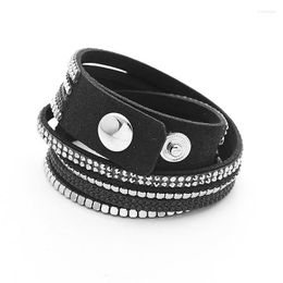 Charm Bracelets 2022 Punk&Rock Multilayer Black Leather Bracelet For Women Vintage Rivet Christmas Gift Fashion Jewellery
