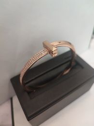 Woman Mens Gold Designer Cuff Sier Diamond Bangle Ring Set Hardwears Jewellery Brand Wide Narrow Love Couple Fashion Wedding Lovers Gift T1 Bracelet Blue Box