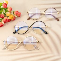 Sunglasses Frames Zeelool Chic Metal Oversized Geometric Eyeglasses Frame With Clear Lens For Women Men Flozif OM171265