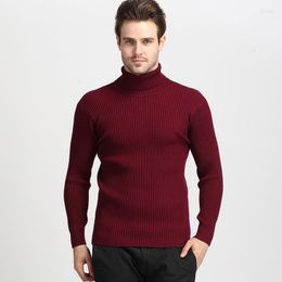 Men's Sweaters MRMT 2022 Brand Winter Men's Pullover Sweater Solid Colour Trim High-necked For Male Clothing