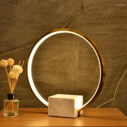 Table Lamps Nordic Creative Living Room Decoration Lamp Modern Minimalist Model Study Bedroom Marble Bedside