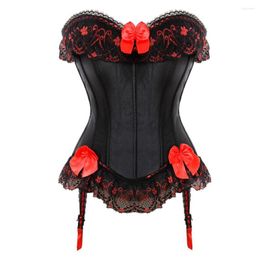 Bustiers & Corsets And For Women Steampunk Satin Push Up Lace Boned Corsetto Plus Size Gothic KorseCarnival Party Clubwear