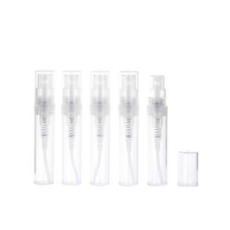 Plastic Perfume Spray Empty Bottle 2ML 2G Refillable Sample Cosmetic Container Mini Small Round Mist Atomizer Tube For Lotion Travel