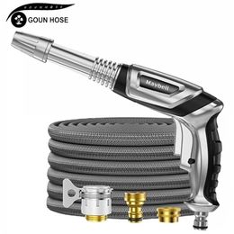 Hoses Garden Set with Expandable Water Injector Magic Sprayer High Pressure Watering Car Wash EU Gun 220930