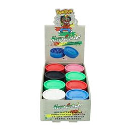 smoke accessory 2-layer Smoking Tobacco Mini Plastic Grinder 56x24MM Multicolor Durable Herb Grinder Wholesale Display Packing