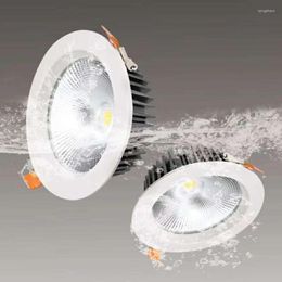 Indoor/Outdoor LED Ceiling Light Fixture COB Recessed Lamp Waterproof IP64 Bathroom Garden