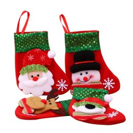 Christmas Decorations 16X12Cm Christmas Stockings Gift Bags Creativity Santa Claus Stocking Xmas Tree Decorative Socks Bag Bdesports Dhgex