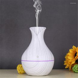 Fragrance Lamps USB Humidifier Electric Oil Wood Grain Ultrasonic Air Diffuser With Lights For Home Office Car