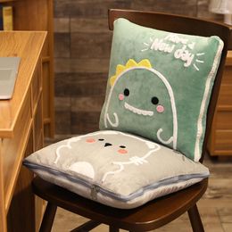 Pillow Cartoon Rectangular Air Conditioning Blanket Nap Padding For S Decorative Sofa Decoration Home Tatami