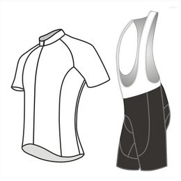 Racing Sets Factory Custom Cycling Jersey DIY Short Sleeve 19D Gel Pad Bib Shorts Bike Team Male Female Bicycle Suit