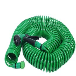 Hoses Watering Irrigation Spring Tube Car Wash Gun 8 Function with Nozzle 25FT Flexible Portable Expandable Garden Hose 220930