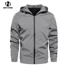 Mens Jackets Windproof Jackets Men Casual Outdoor Hiking Jacket Autumn Fashion Bomber Coat Mens Solid Color Hooded Outwear Clothing 220930