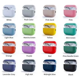 Headphone Accessories Liquid Soft Silicone Cases For Apple airpods 1/2/3 Pro Pro 2 Protective Bluetooth Wireless Earphone Cover Charging case